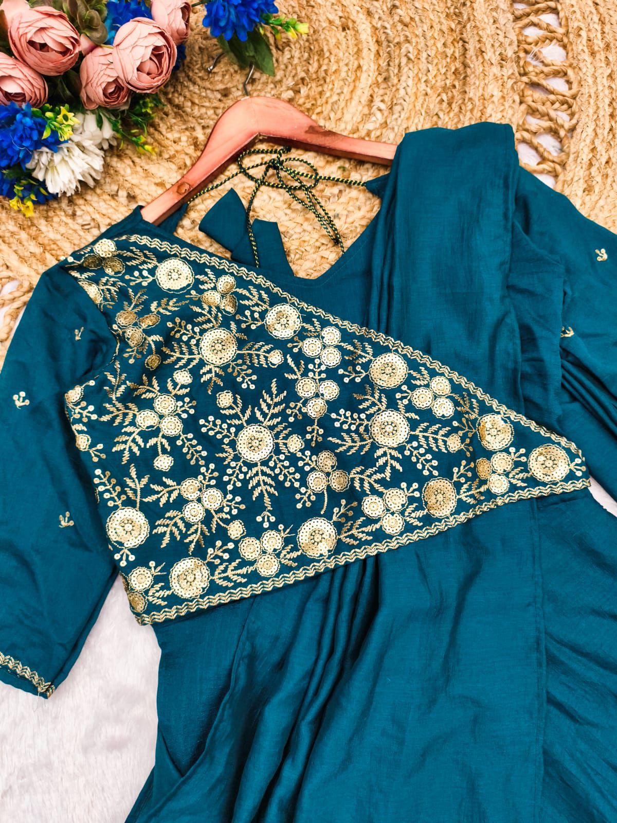Maverick Fusion Pre-Draped Saree Anarkali